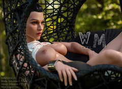 Huge Breasts Athletic Silicone Sex Doll with Black Hair